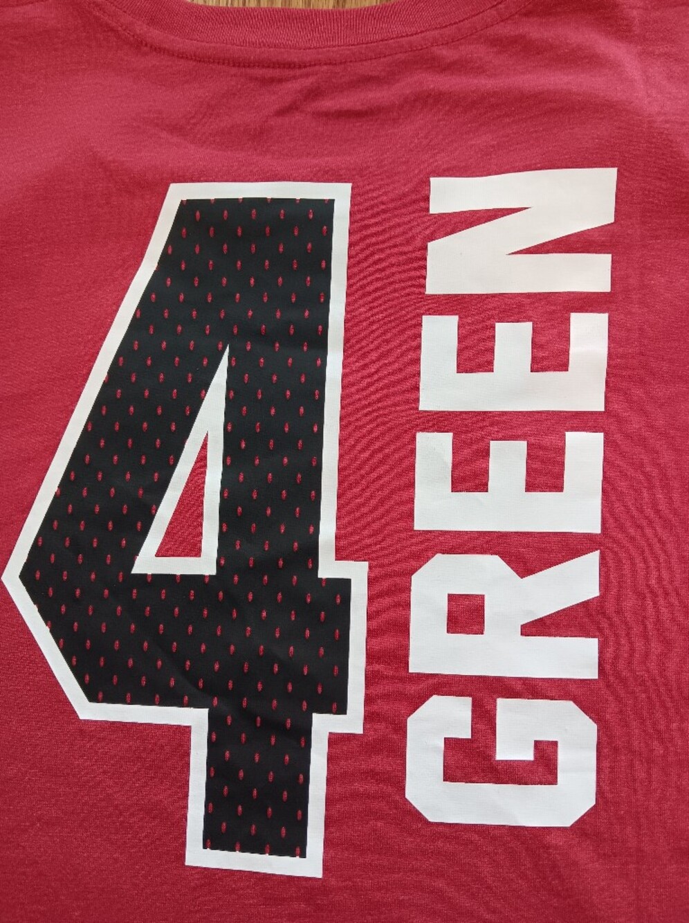 Men's NBA Red '4 Green' Graphic Tee